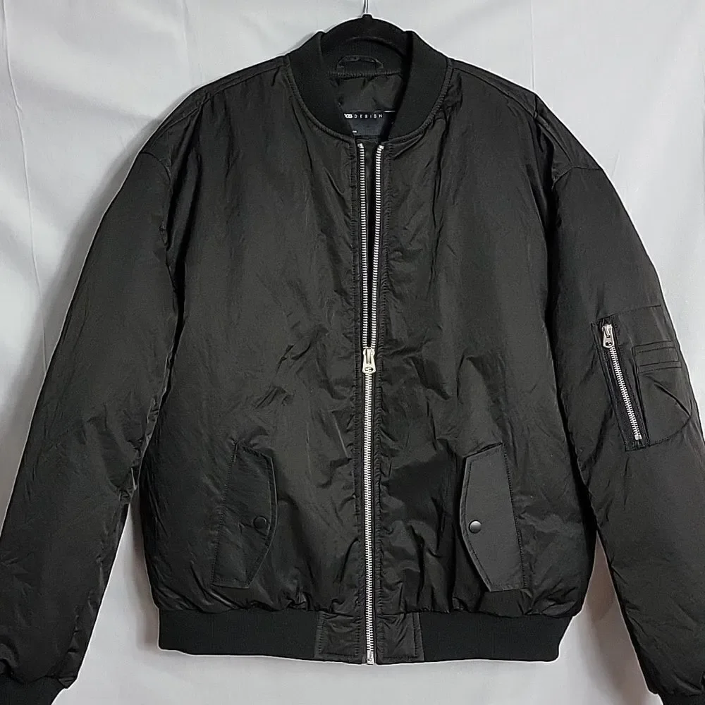 NWOT..ASOS DESIGN.. black bomber jacket..